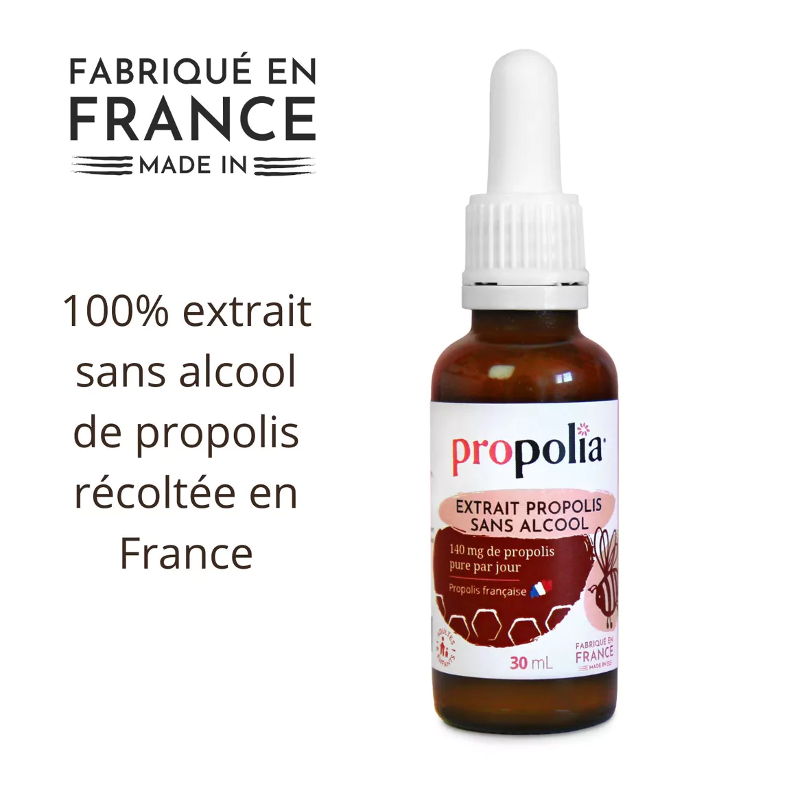 Extrait de propolis Française sans alcool - 30 ml