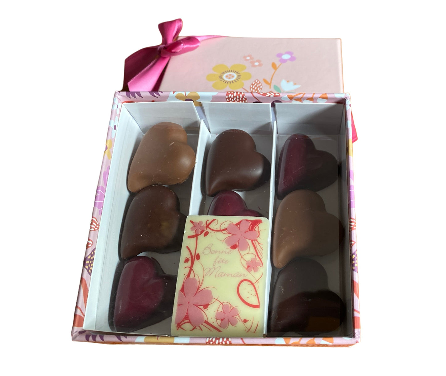 Coffret Cœurs Assortis  Bonne Fête Maman