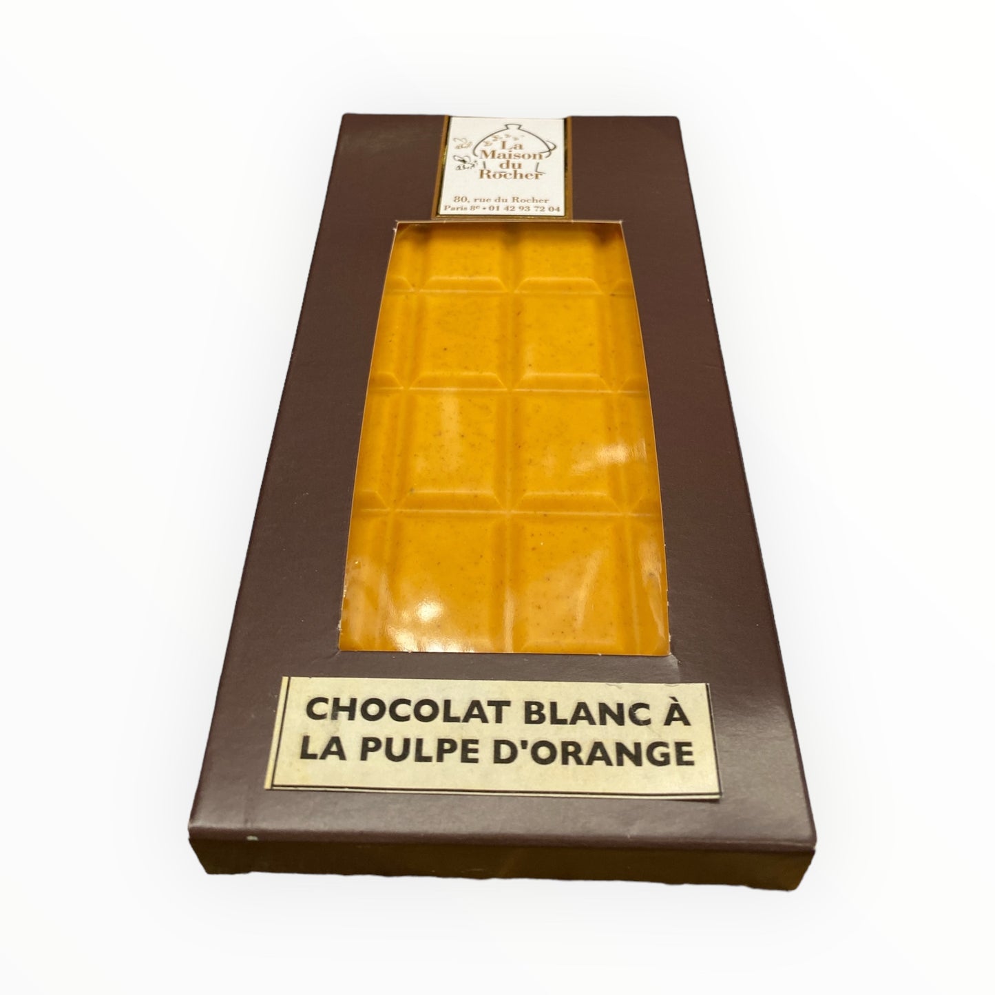 Tablette de Chocolat blanc à la pulpe d'orange