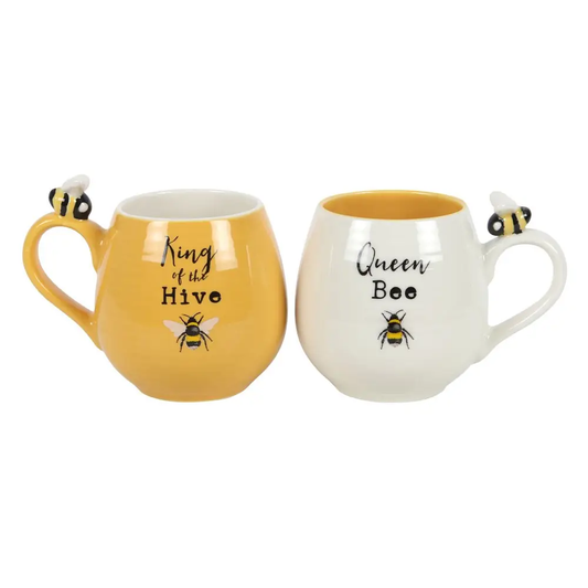 Ensemble de 2 tasses Bee Happy King et Queen