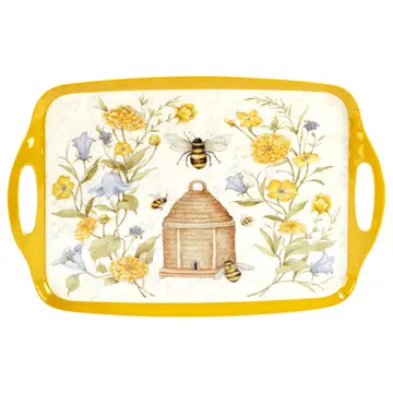 Plateau rectangulaire mélamine Bee Sweet 48 cm