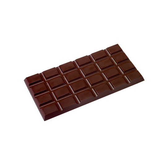 Tablette de chocolat noir 70% croustillante praliné